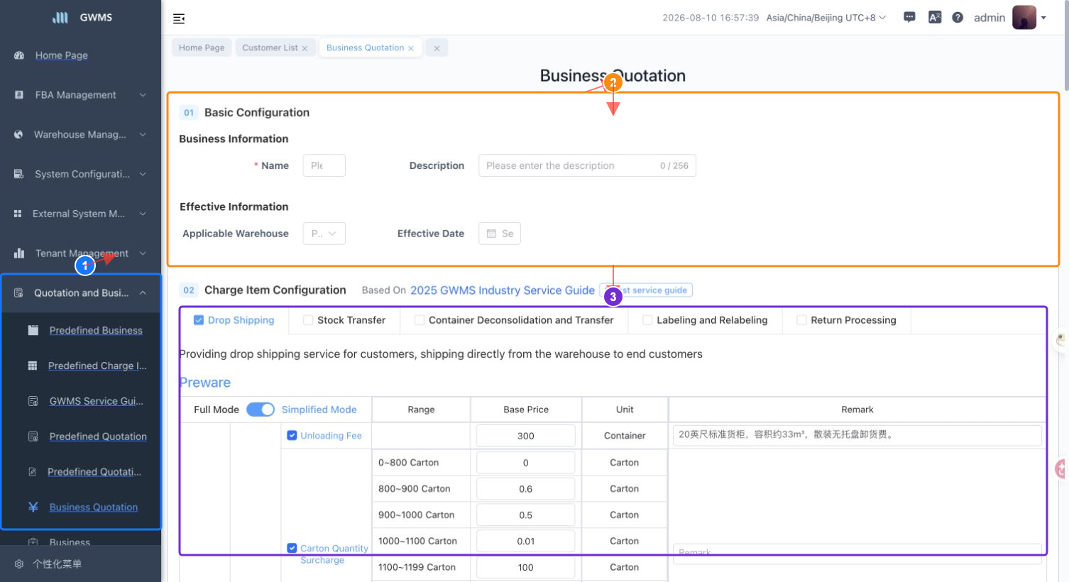 Jump from Customer List to Business Quote