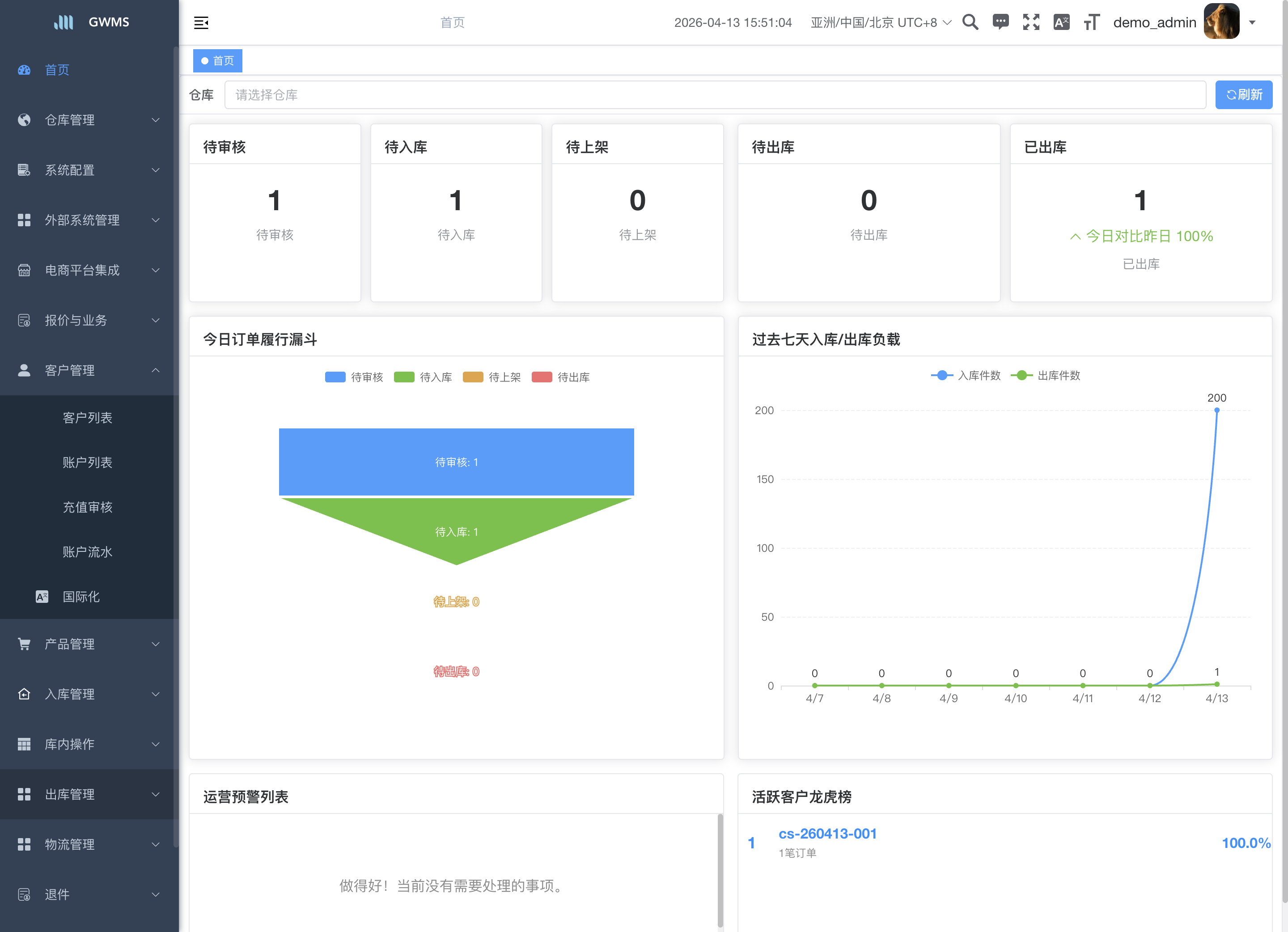 客户管理入口