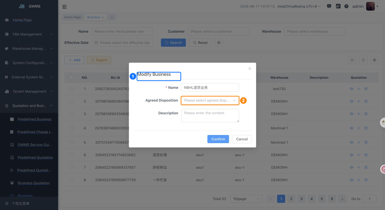 Edit a return-processing business