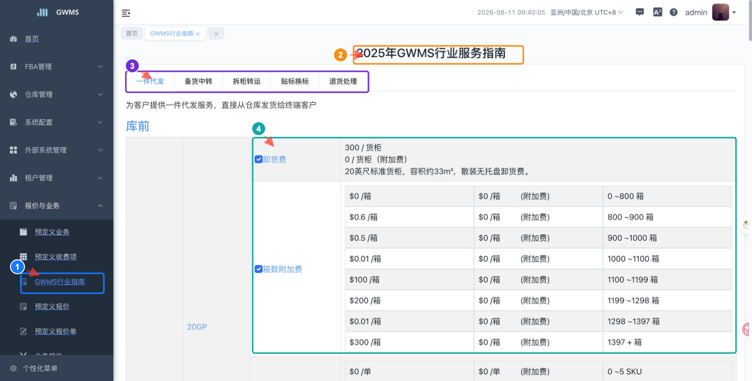 GWMS行业服务指南页面