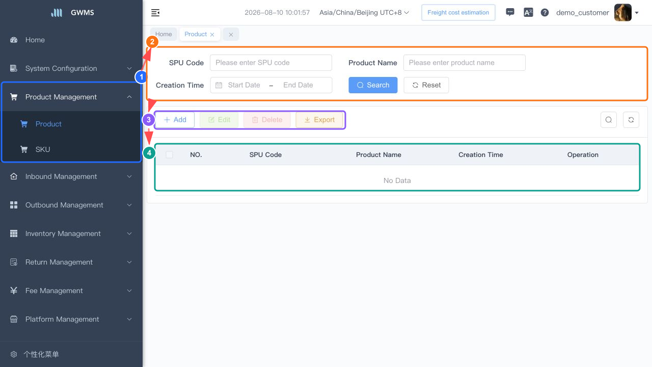 Product list